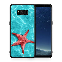 Thumbnail for Θήκη Samsung S8+ Red Starfish από τη Smartfits με σχέδιο στο πίσω μέρος και μαύρο περίβλημα | Samsung S8+ Red Starfish case with colorful back and black bezels
