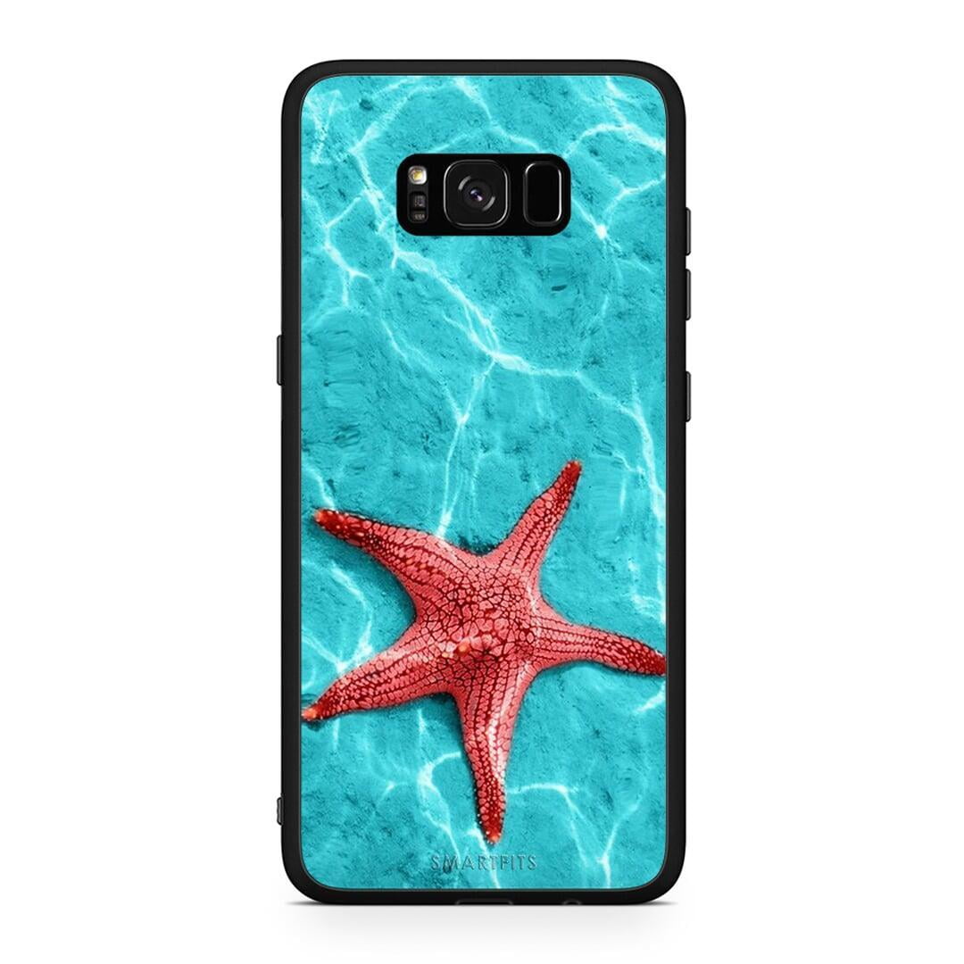 Samsung S8 Red Starfish Θήκη από τη Smartfits με σχέδιο στο πίσω μέρος και μαύρο περίβλημα | Smartphone case with colorful back and black bezels by Smartfits