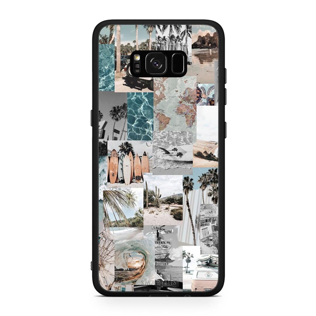 Samsung S8+ Retro Beach Life Θήκη από τη Smartfits με σχέδιο στο πίσω μέρος και μαύρο περίβλημα | Smartphone case with colorful back and black bezels by Smartfits