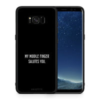 Thumbnail for Θήκη Samsung S8+ Salute από τη Smartfits με σχέδιο στο πίσω μέρος και μαύρο περίβλημα | Samsung S8+ Salute case with colorful back and black bezels