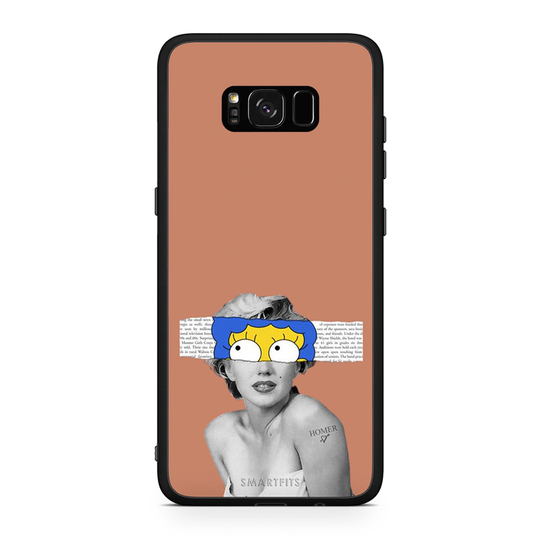 Samsung S8+ Sim Merilyn θήκη από τη Smartfits με σχέδιο στο πίσω μέρος και μαύρο περίβλημα | Smartphone case with colorful back and black bezels by Smartfits