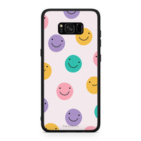 Thumbnail for Samsung S8+ Smiley Faces θήκη από τη Smartfits με σχέδιο στο πίσω μέρος και μαύρο περίβλημα | Smartphone case with colorful back and black bezels by Smartfits