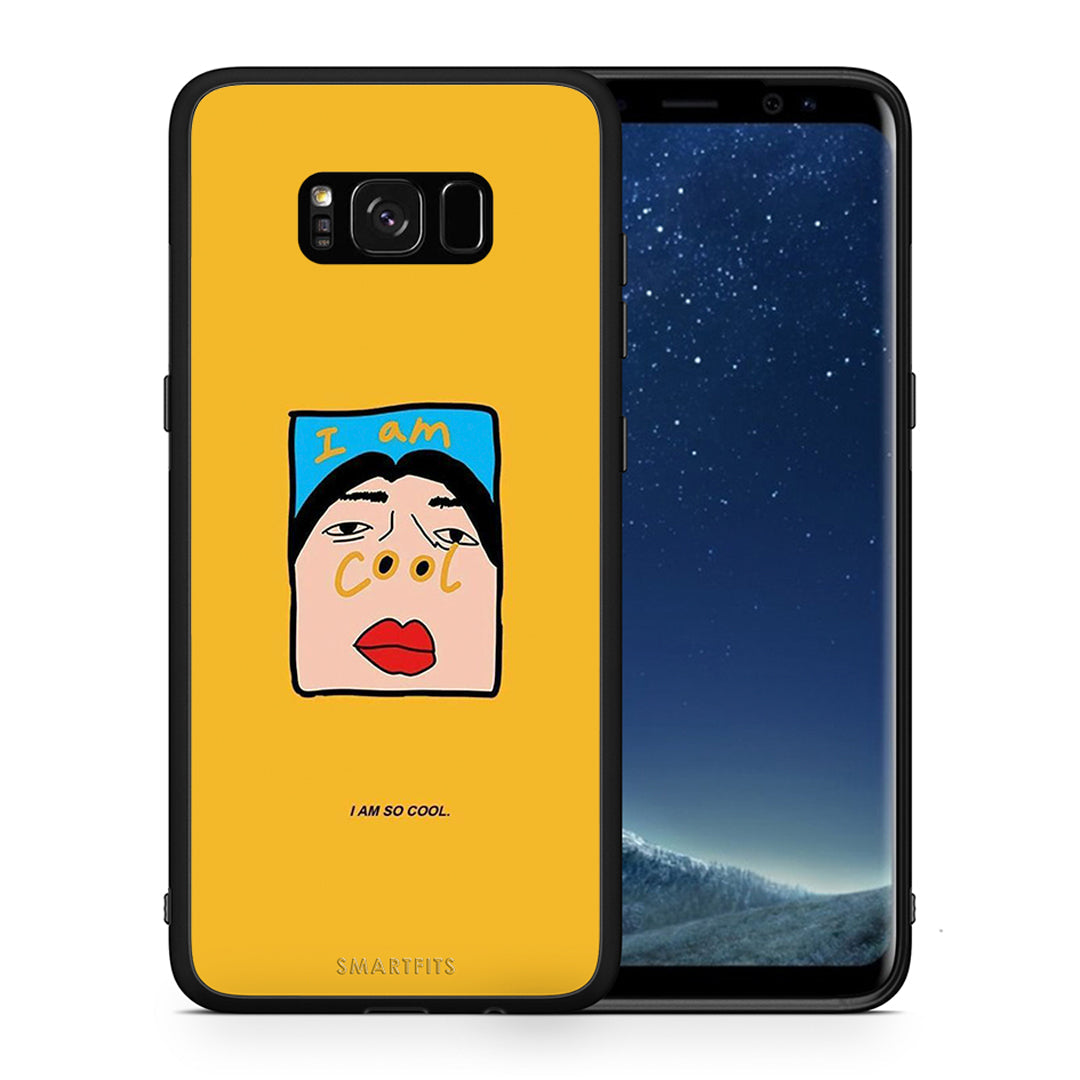 Θήκη Αγίου Βαλεντίνου Samsung S8+ So Cool από τη Smartfits με σχέδιο στο πίσω μέρος και μαύρο περίβλημα | Samsung S8+ So Cool case with colorful back and black bezels