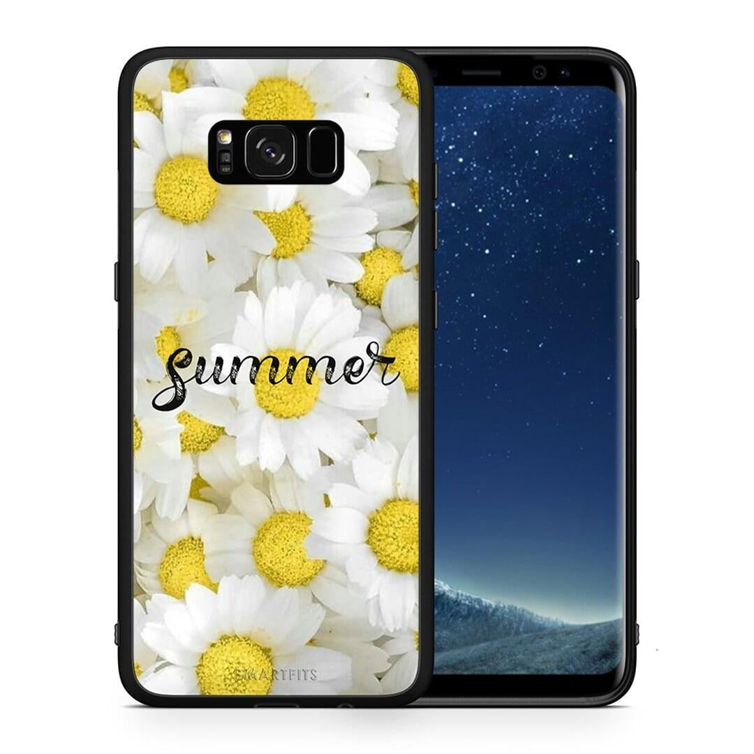 Θήκη Samsung S8+ Summer Daisies από τη Smartfits με σχέδιο στο πίσω μέρος και μαύρο περίβλημα | Samsung S8+ Summer Daisies case with colorful back and black bezels