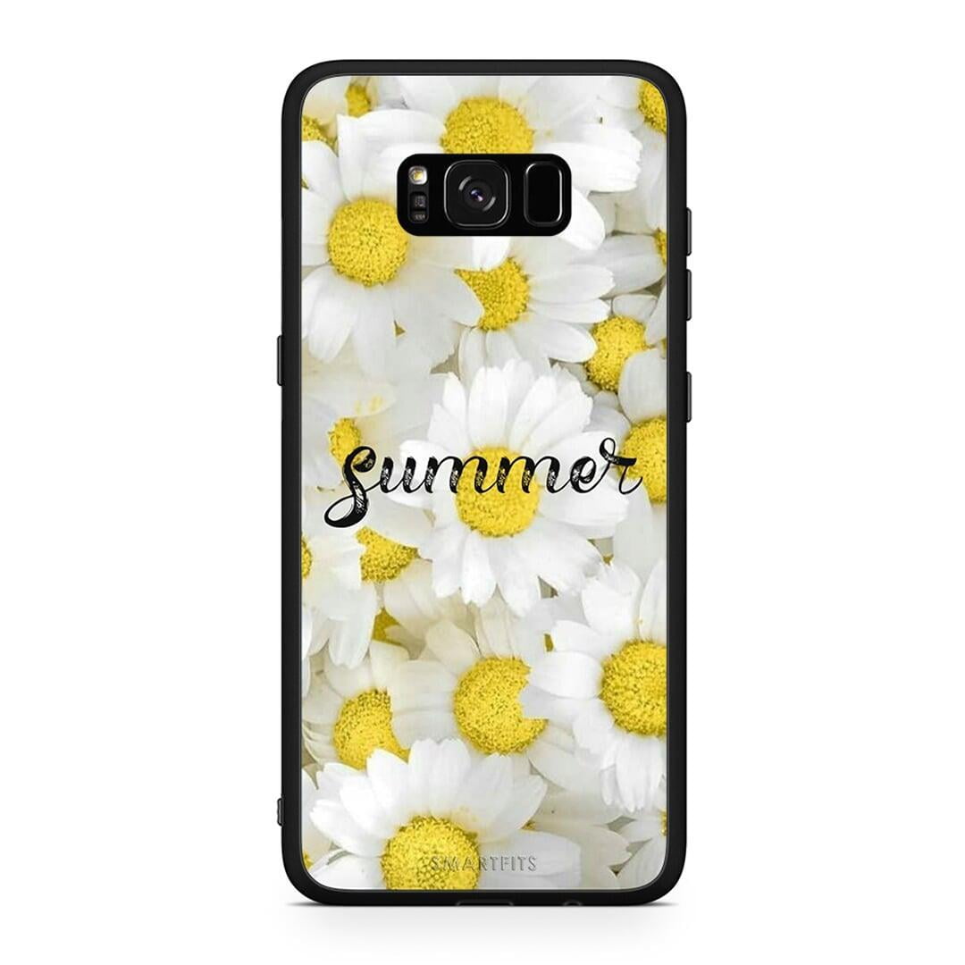 Samsung S8+ Summer Daisies Θήκη από τη Smartfits με σχέδιο στο πίσω μέρος και μαύρο περίβλημα | Smartphone case with colorful back and black bezels by Smartfits