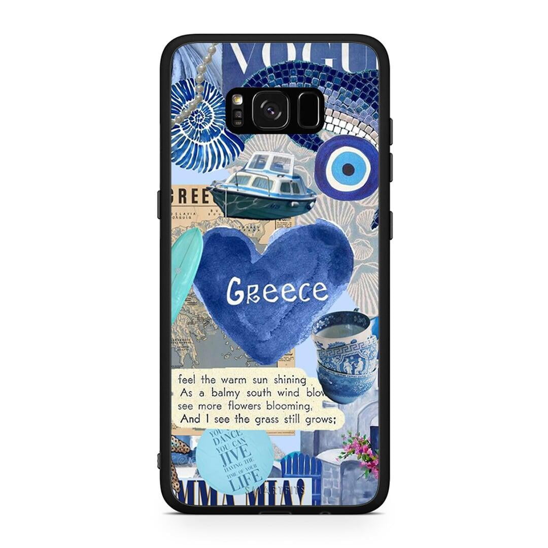 Samsung S8+ Summer In Greece Θήκη από τη Smartfits με σχέδιο στο πίσω μέρος και μαύρο περίβλημα | Smartphone case with colorful back and black bezels by Smartfits