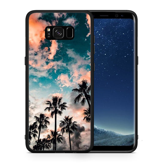 Θήκη Samsung S8 Sky Summer από τη Smartfits με σχέδιο στο πίσω μέρος και μαύρο περίβλημα | Samsung S8 Sky Summer case with colorful back and black bezels