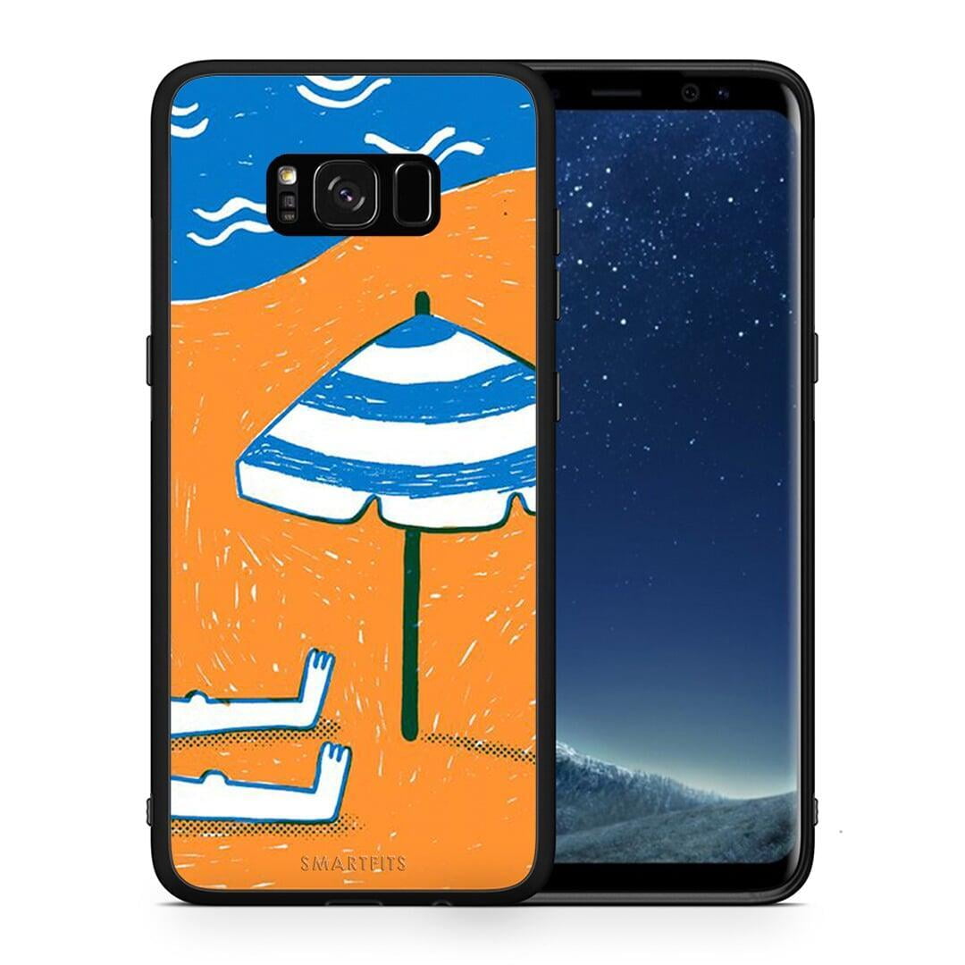 Θήκη Samsung S8 Summering από τη Smartfits με σχέδιο στο πίσω μέρος και μαύρο περίβλημα | Samsung S8 Summering case with colorful back and black bezels
