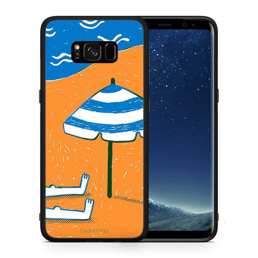 Θήκη Samsung S8 Summering από τη Smartfits με σχέδιο στο πίσω μέρος και μαύρο περίβλημα | Samsung S8 Summering case with colorful back and black bezels
