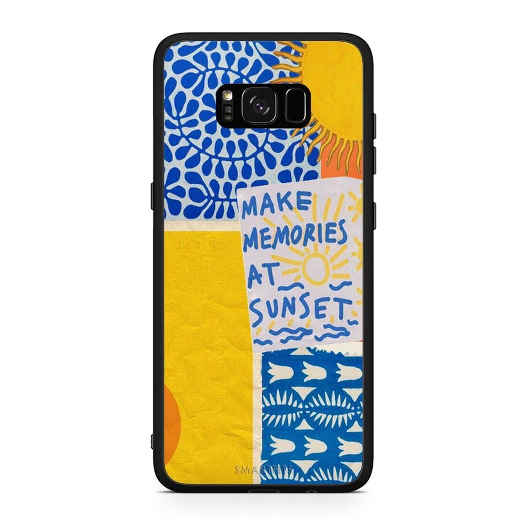 Samsung S8+ Sunset Memories Θήκη από τη Smartfits με σχέδιο στο πίσω μέρος και μαύρο περίβλημα | Smartphone case with colorful back and black bezels by Smartfits