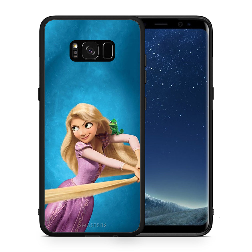 Θήκη Αγίου Βαλεντίνου Samsung S8+ Tangled 2 από τη Smartfits με σχέδιο στο πίσω μέρος και μαύρο περίβλημα | Samsung S8+ Tangled 2 case with colorful back and black bezels