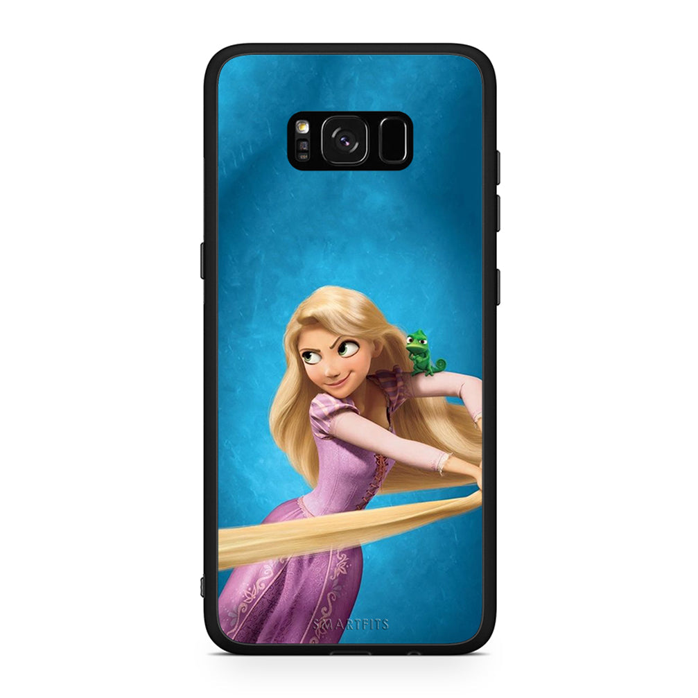 Samsung S8 Tangled 2 Θήκη Αγίου Βαλεντίνου από τη Smartfits με σχέδιο στο πίσω μέρος και μαύρο περίβλημα | Smartphone case with colorful back and black bezels by Smartfits