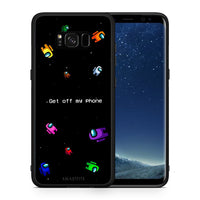Thumbnail for Θήκη Samsung S8+ AFK Text από τη Smartfits με σχέδιο στο πίσω μέρος και μαύρο περίβλημα | Samsung S8+ AFK Text case with colorful back and black bezels