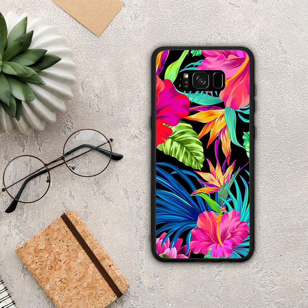 Tropical Flowers - Samsung Galaxy S8+ θήκη