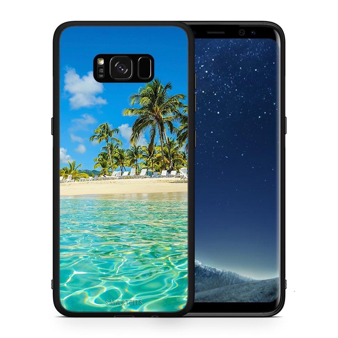 Θήκη Samsung S8 Tropical Vibes από τη Smartfits με σχέδιο στο πίσω μέρος και μαύρο περίβλημα | Samsung S8 Tropical Vibes case with colorful back and black bezels