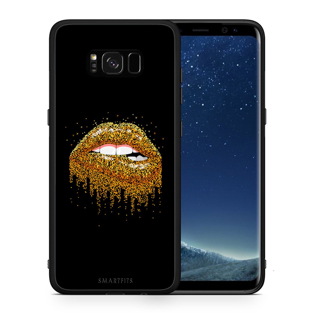 Θήκη Samsung S8+ Golden Valentine από τη Smartfits με σχέδιο στο πίσω μέρος και μαύρο περίβλημα | Samsung S8+ Golden Valentine case with colorful back and black bezels
