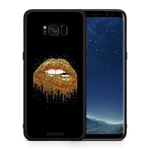 Θήκη Samsung S8 Golden Valentine από τη Smartfits με σχέδιο στο πίσω μέρος και μαύρο περίβλημα | Samsung S8 Golden Valentine case with colorful back and black bezels