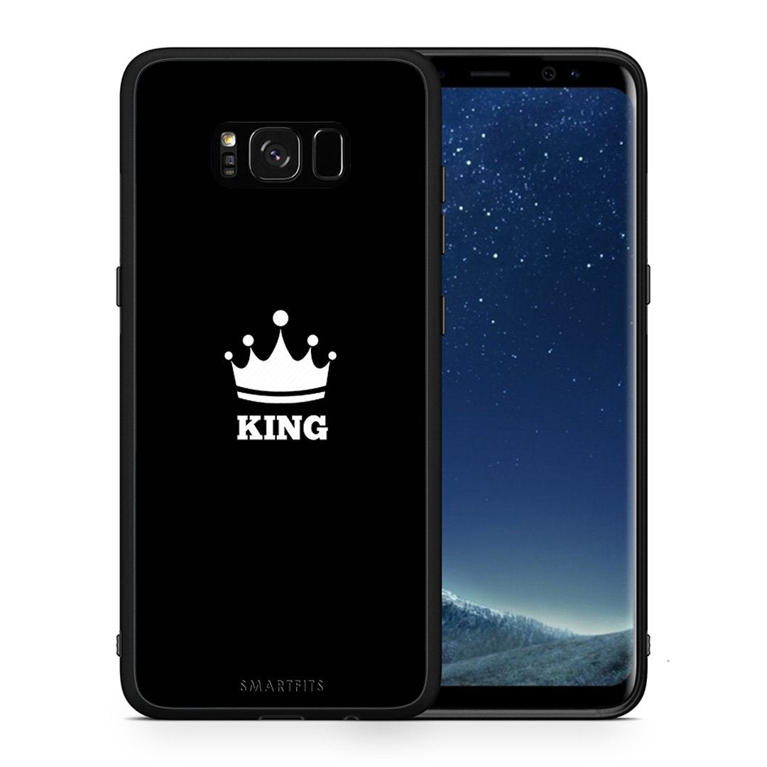 Θήκη Samsung S8+ King Valentine από τη Smartfits με σχέδιο στο πίσω μέρος και μαύρο περίβλημα | Samsung S8+ King Valentine case with colorful back and black bezels