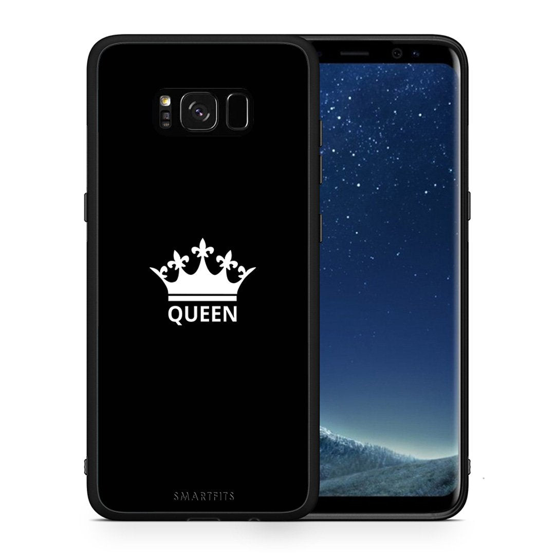 Θήκη Samsung S8+ Queen Valentine από τη Smartfits με σχέδιο στο πίσω μέρος και μαύρο περίβλημα | Samsung S8+ Queen Valentine case with colorful back and black bezels