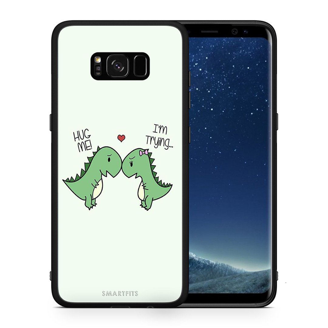 Θήκη Samsung S8+ Rex Valentine από τη Smartfits με σχέδιο στο πίσω μέρος και μαύρο περίβλημα | Samsung S8+ Rex Valentine case with colorful back and black bezels