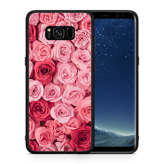 Θήκη Samsung S8+ RoseGarden Valentine από τη Smartfits με σχέδιο στο πίσω μέρος και μαύρο περίβλημα | Samsung S8+ RoseGarden Valentine case with colorful back and black bezels