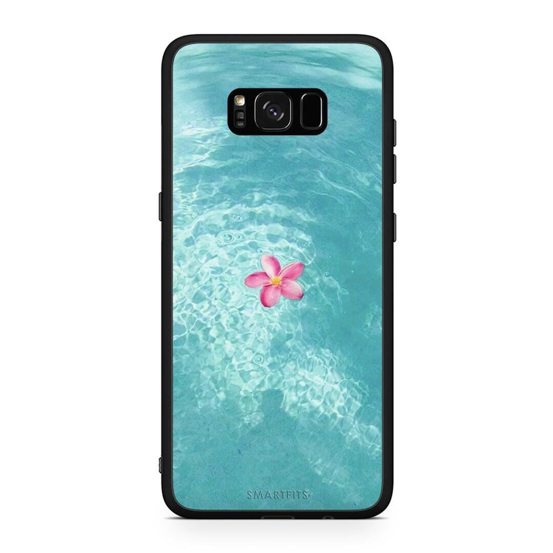 Samsung S8+ Water Flower Θήκη από τη Smartfits με σχέδιο στο πίσω μέρος και μαύρο περίβλημα | Smartphone case with colorful back and black bezels by Smartfits