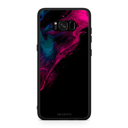 4 - Samsung S8+ Pink Black Watercolor case, cover, bumper