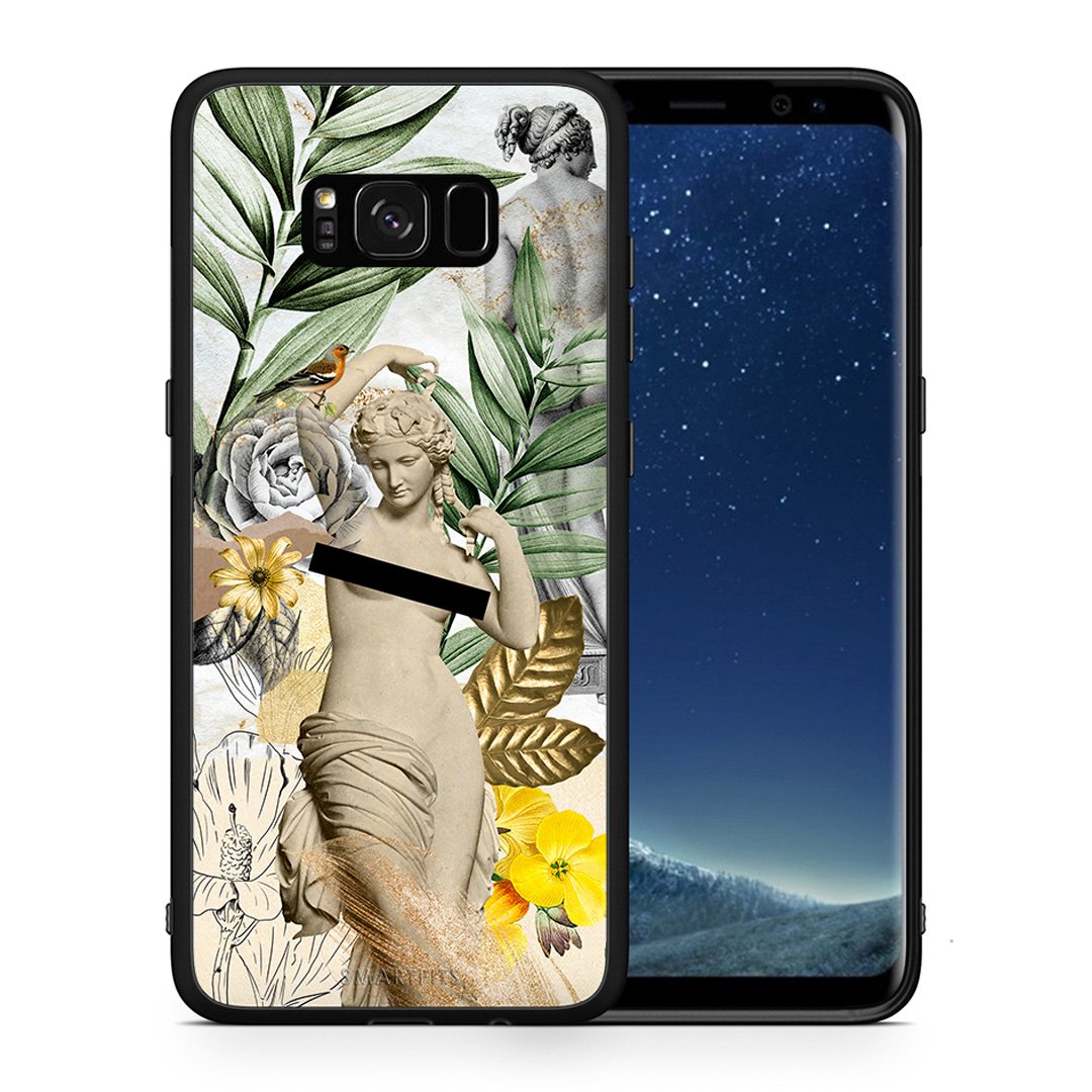 Θήκη Samsung S8+ Woman Statue από τη Smartfits με σχέδιο στο πίσω μέρος και μαύρο περίβλημα | Samsung S8+ Woman Statue case with colorful back and black bezels