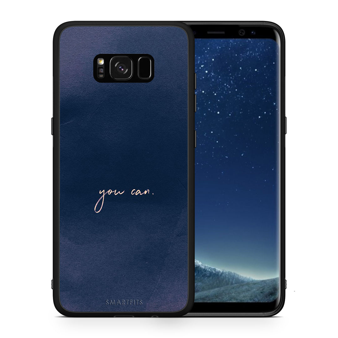 Θήκη Samsung S8+ You Can από τη Smartfits με σχέδιο στο πίσω μέρος και μαύρο περίβλημα | Samsung S8+ You Can case with colorful back and black bezels