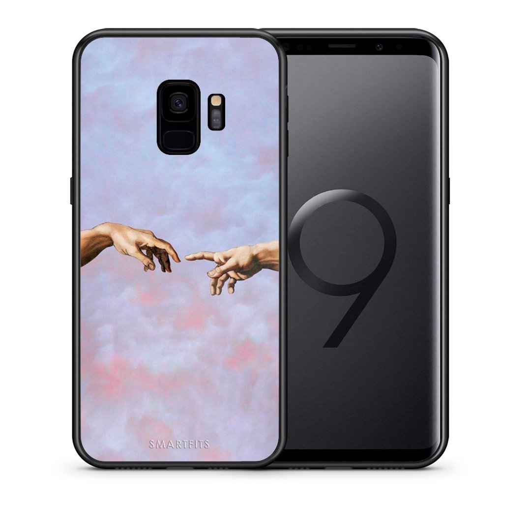 Θήκη Samsung S9 Adam Hand από τη Smartfits με σχέδιο στο πίσω μέρος και μαύρο περίβλημα | Samsung S9 Adam Hand case with colorful back and black bezels