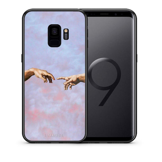 Θήκη Samsung S9 Adam Hand από τη Smartfits με σχέδιο στο πίσω μέρος και μαύρο περίβλημα | Samsung S9 Adam Hand case with colorful back and black bezels