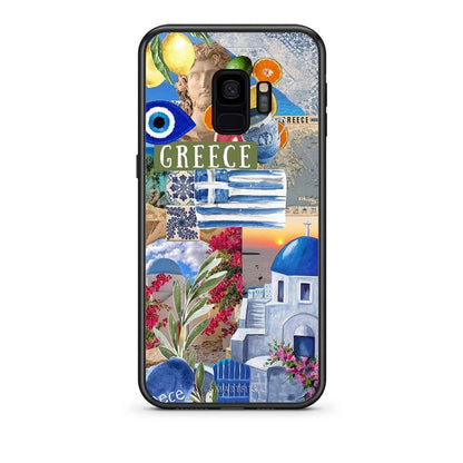 samsung s9 All Greek Θήκη από τη Smartfits με σχέδιο στο πίσω μέρος και μαύρο περίβλημα | Smartphone case with colorful back and black bezels by Smartfits