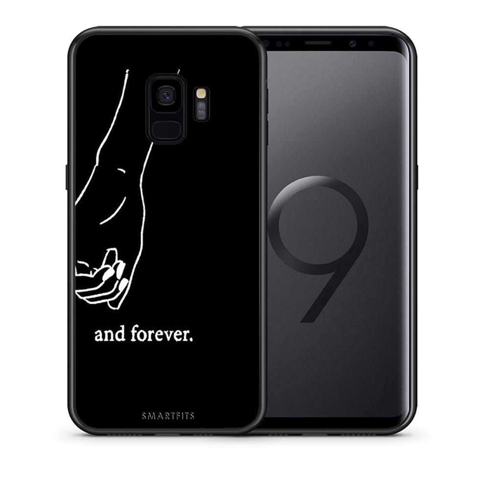 Θήκη Αγίου Βαλεντίνου Samsung S9 Always & Forever 2 από τη Smartfits με σχέδιο στο πίσω μέρος και μαύρο περίβλημα | Samsung S9 Always & Forever 2 case with colorful back and black bezels