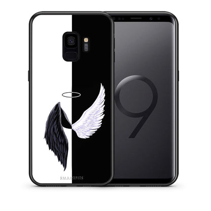 Θήκη Samsung S9 Angels Demons από τη Smartfits με σχέδιο στο πίσω μέρος και μαύρο περίβλημα | Samsung S9 Angels Demons case with colorful back and black bezels