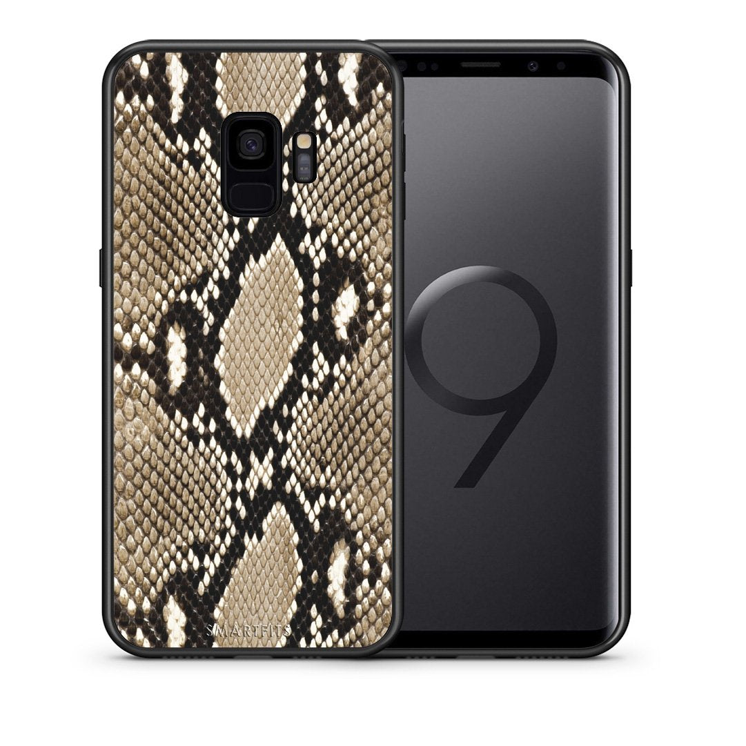 Θήκη Samsung S9 Fashion Snake Animal από τη Smartfits με σχέδιο στο πίσω μέρος και μαύρο περίβλημα | Samsung S9 Fashion Snake Animal case with colorful back and black bezels
