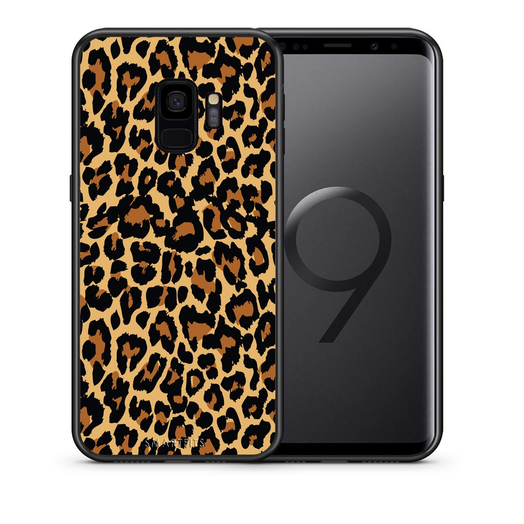 Θήκη Samsung S9 Leopard Animal από τη Smartfits με σχέδιο στο πίσω μέρος και μαύρο περίβλημα | Samsung S9 Leopard Animal case with colorful back and black bezels