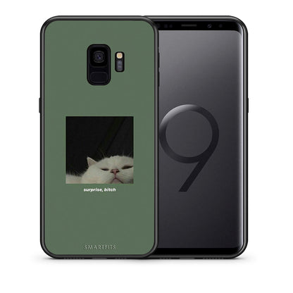 Θήκη Samsung S9 Bitch Surprise από τη Smartfits με σχέδιο στο πίσω μέρος και μαύρο περίβλημα | Samsung S9 Bitch Surprise case with colorful back and black bezels