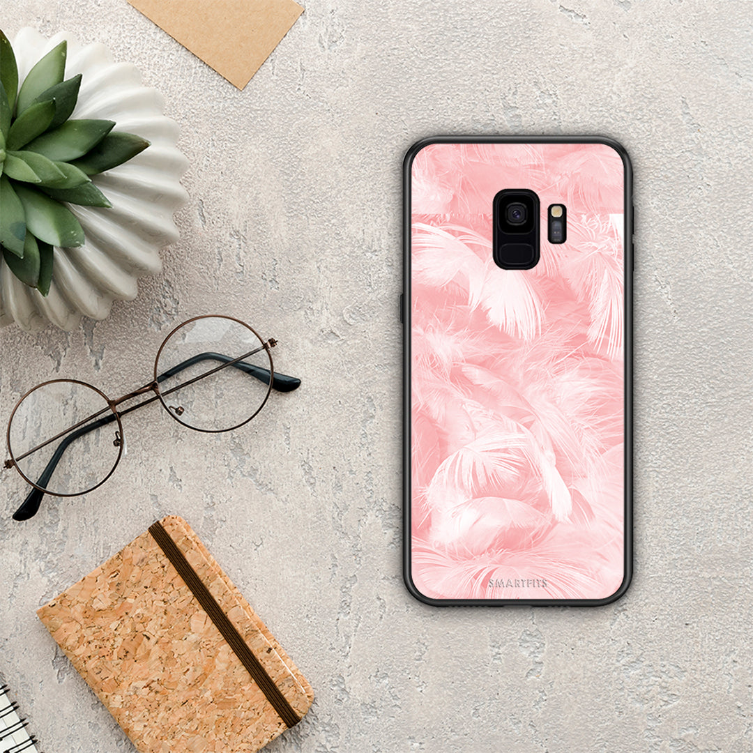 Boho Pink Feather - Samsung Galaxy S9 θήκη
