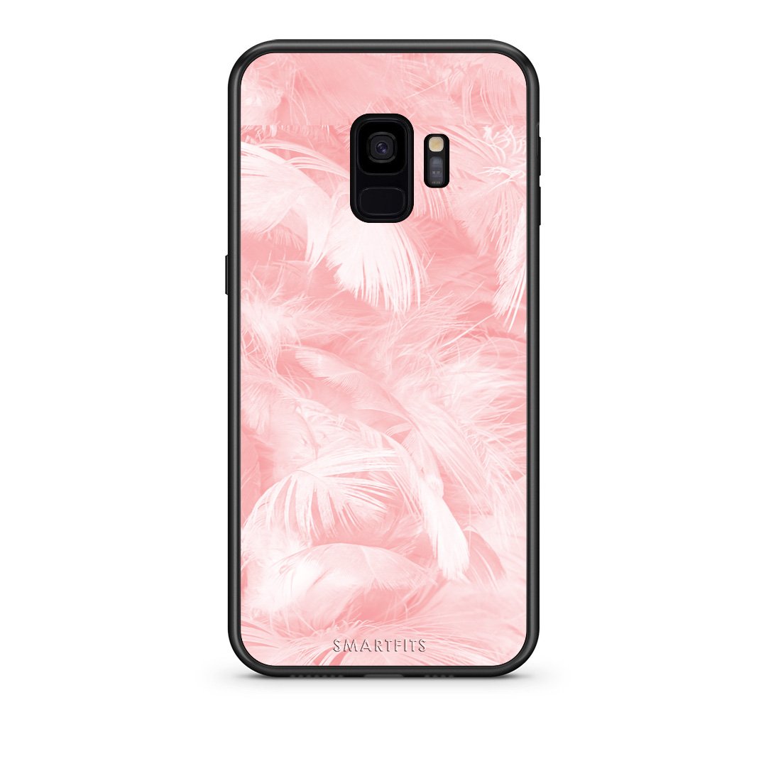 33 - samsung galaxy s9 Pink Feather Boho case, cover, bumper