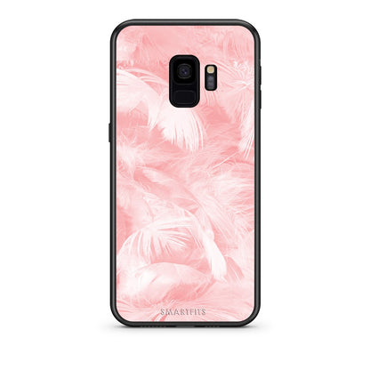 33 - samsung galaxy s9 Pink Feather Boho case, cover, bumper