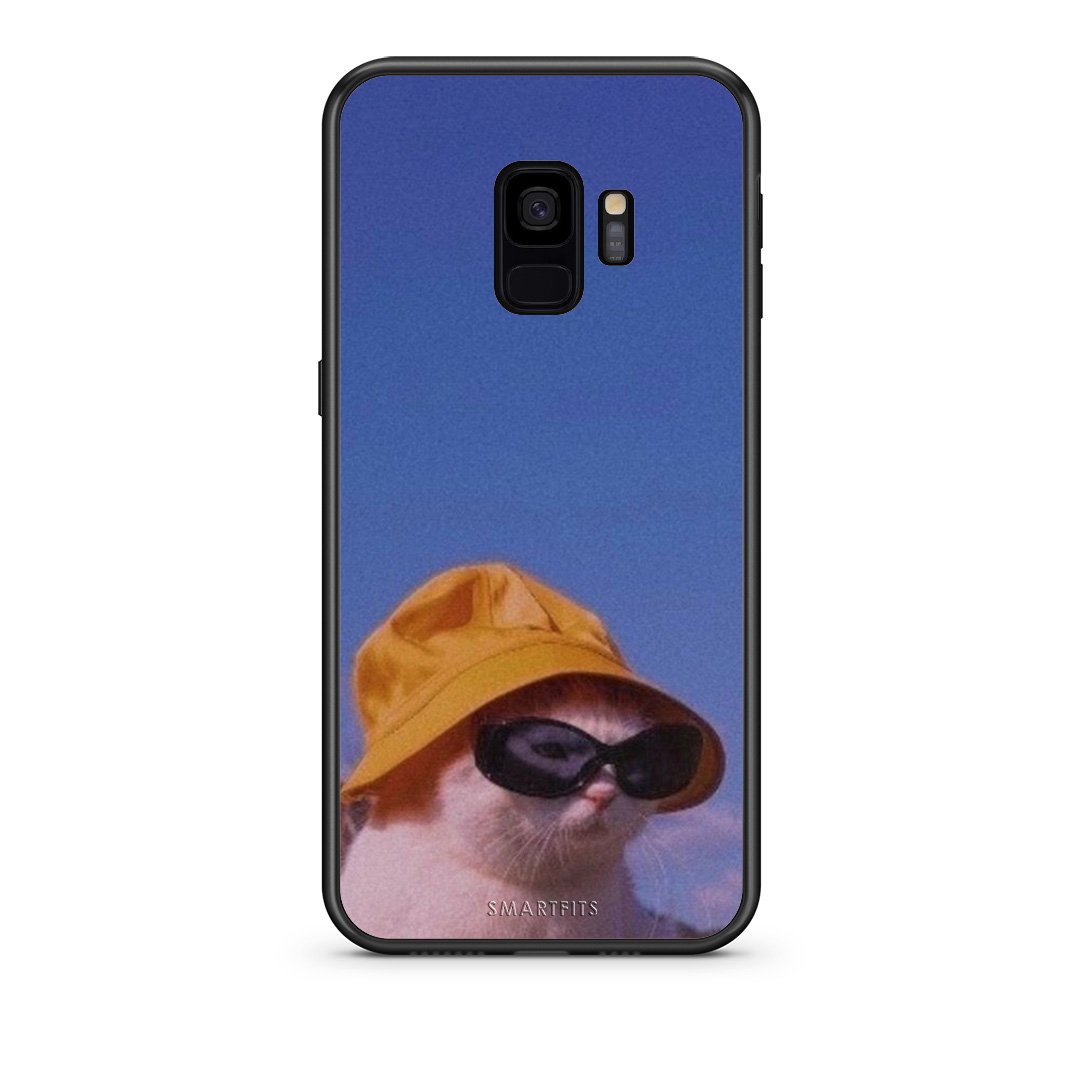 samsung s9 Cat Diva θήκη από τη Smartfits με σχέδιο στο πίσω μέρος και μαύρο περίβλημα | Smartphone case with colorful back and black bezels by Smartfits