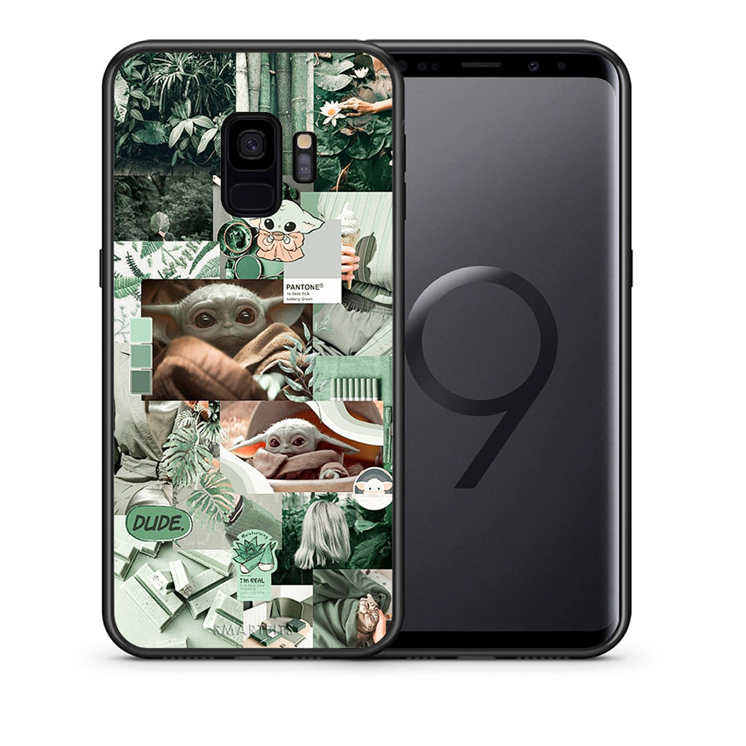 Θήκη Αγίου Βαλεντίνου Samsung S9 Collage Dude από τη Smartfits με σχέδιο στο πίσω μέρος και μαύρο περίβλημα | Samsung S9 Collage Dude case with colorful back and black bezels