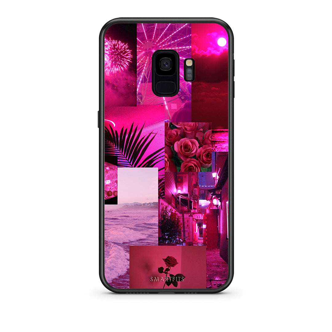 samsung s9 Collage Red Roses Θήκη Αγίου Βαλεντίνου από τη Smartfits με σχέδιο στο πίσω μέρος και μαύρο περίβλημα | Smartphone case with colorful back and black bezels by Smartfits