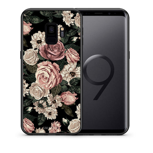 Θήκη Samsung S9 Wild Roses Flower από τη Smartfits με σχέδιο στο πίσω μέρος και μαύρο περίβλημα | Samsung S9 Wild Roses Flower case with colorful back and black bezels
