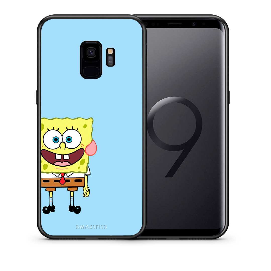 Θήκη Samsung S9 Friends Bob από τη Smartfits με σχέδιο στο πίσω μέρος και μαύρο περίβλημα | Samsung S9 Friends Bob case with colorful back and black bezels