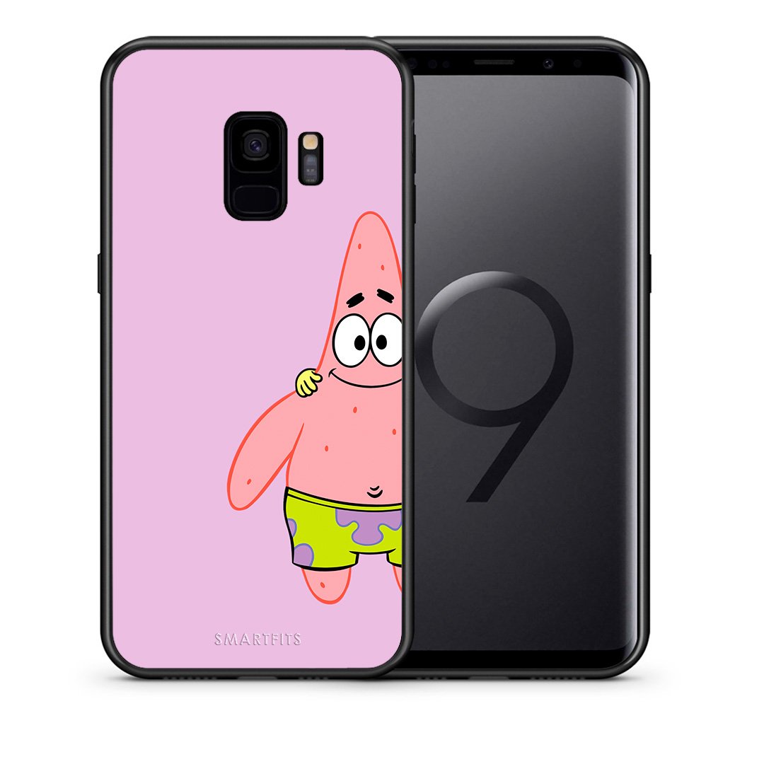 Θήκη Samsung S9  Friends Patrick από τη Smartfits με σχέδιο στο πίσω μέρος και μαύρο περίβλημα | Samsung S9  Friends Patrick case with colorful back and black bezels