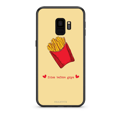 samsung s9 Fries Before Guys Θήκη Αγίου Βαλεντίνου από τη Smartfits με σχέδιο στο πίσω μέρος και μαύρο περίβλημα | Smartphone case with colorful back and black bezels by Smartfits
