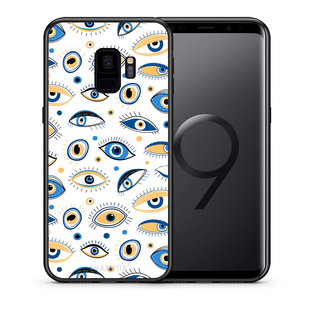 Θήκη Samsung S9 Ftou Ftou από τη Smartfits με σχέδιο στο πίσω μέρος και μαύρο περίβλημα | Samsung S9 Ftou Ftou case with colorful back and black bezels