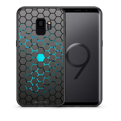 Θήκη Samsung S9 Hexagonal Geometric από τη Smartfits με σχέδιο στο πίσω μέρος και μαύρο περίβλημα | Samsung S9 Hexagonal Geometric case with colorful back and black bezels