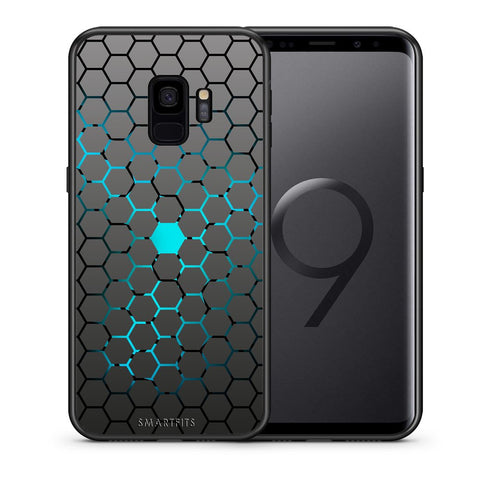 Θήκη Samsung S9 Hexagonal Geometric από τη Smartfits με σχέδιο στο πίσω μέρος και μαύρο περίβλημα | Samsung S9 Hexagonal Geometric case with colorful back and black bezels
